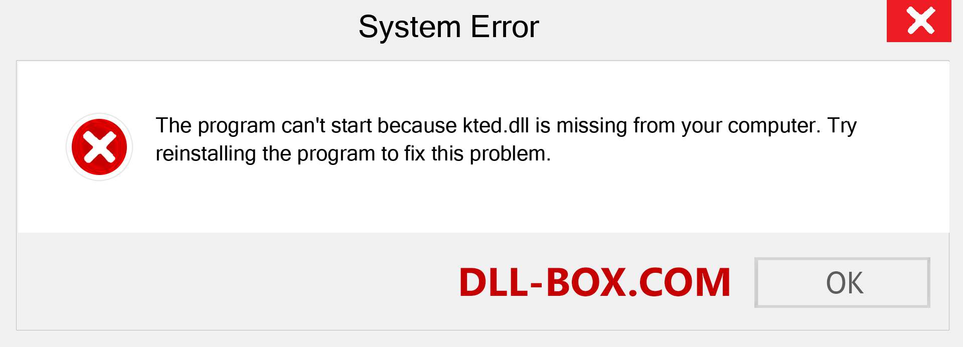  kted.dll file is missing?. Download for Windows 7, 8, 10 - Fix  kted dll Missing Error on Windows, photos, images